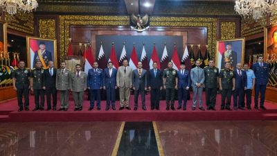 Didampingi Panglima TNI, Menhan Terima Kunjungan Wakil PM Qatar